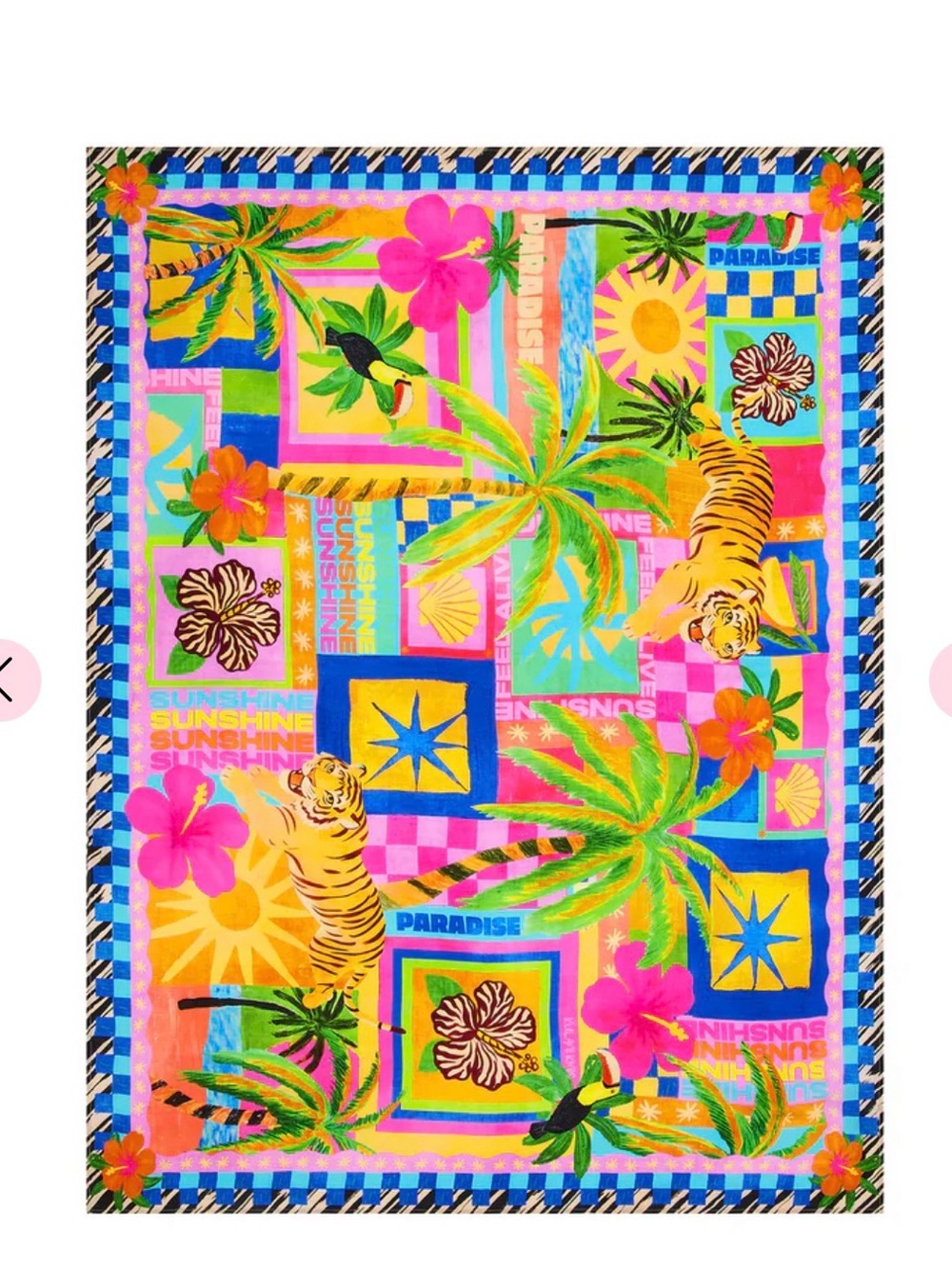 Kulani kinis Vibrant Tropical Paradise Beach sarong cover up honey love
